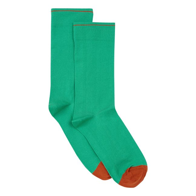 Socken einfarbig  Grün