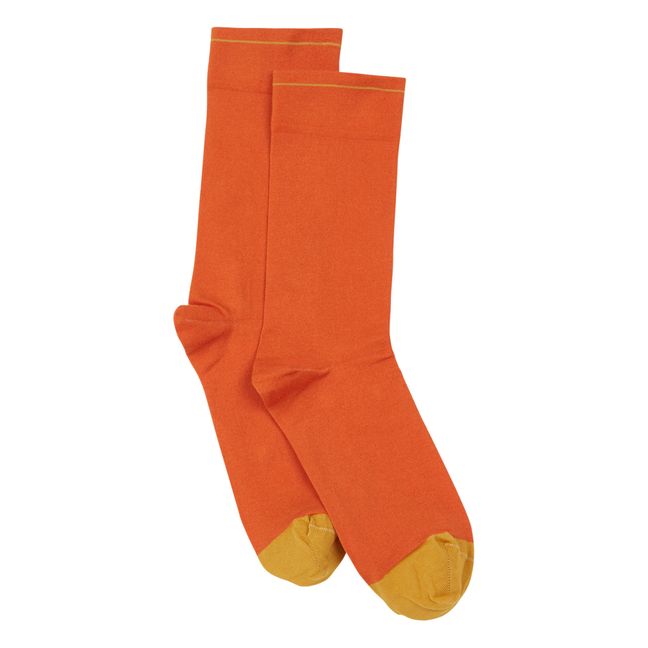 Socken einfarbig Orange