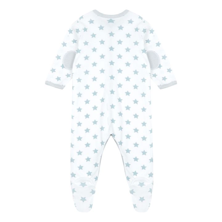Kids Petit Bateau Collared Pyjamas - White/Blue Stars