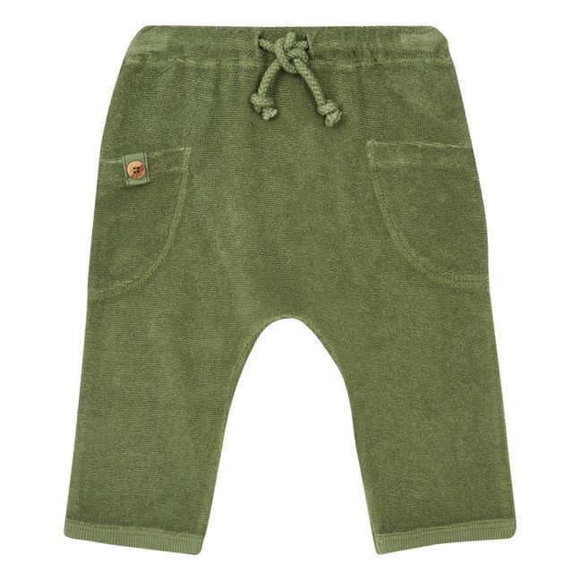 Terry Cloth Harem Pants Verde
