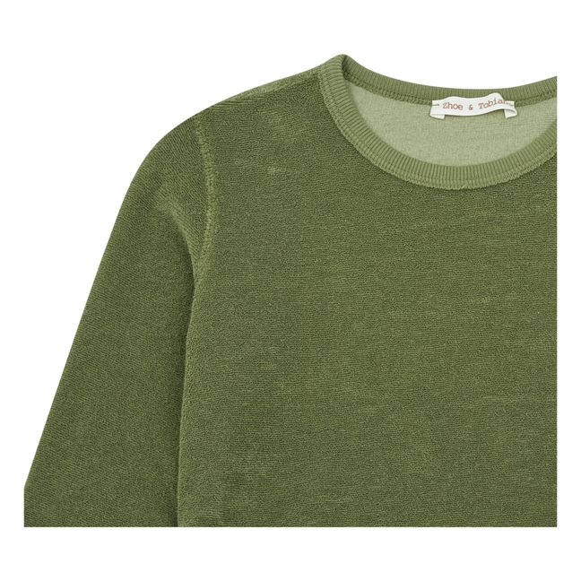 Terry Cloth Sweatshirt Green
