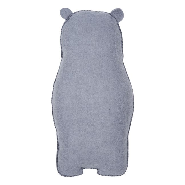 Pasu Grizzly Bear Felt Cushion | Light Blue