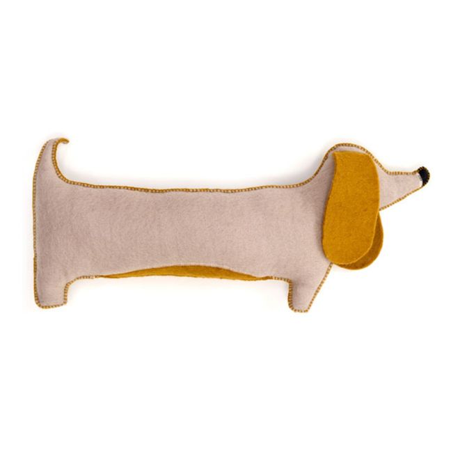 Coussin Pasu Chien-saucisse en feutre | Rose