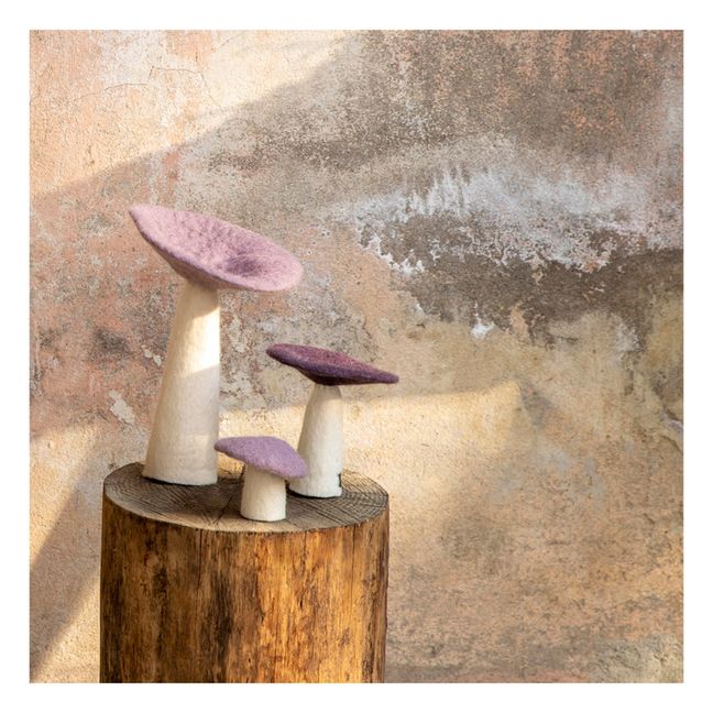 Champignon décoratif en feutre | Mauve
