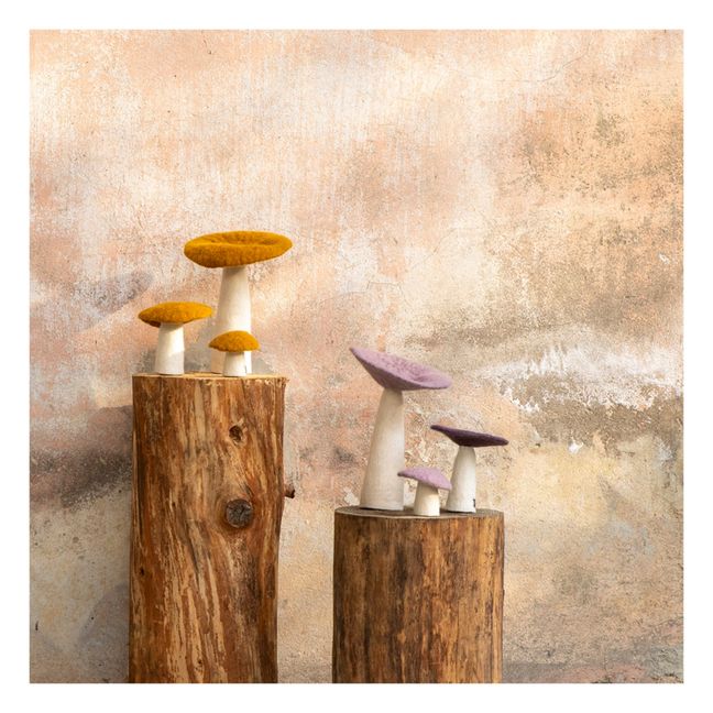 Dekorativer Pilz aus Filz | Mauve
