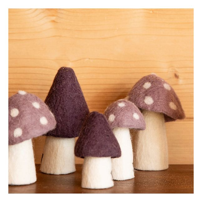 Dotty Decorative Felt Mushroom | Mauve