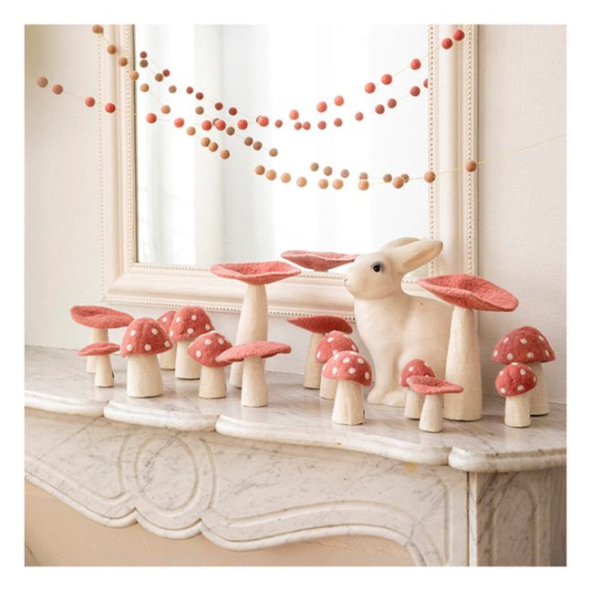 Dotty Decorative Felt Mushroom | Rosa