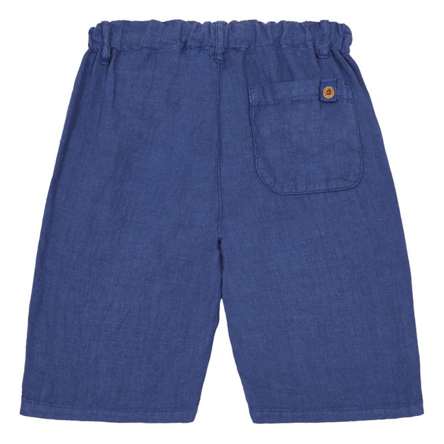 Linen Shorts Navy blue