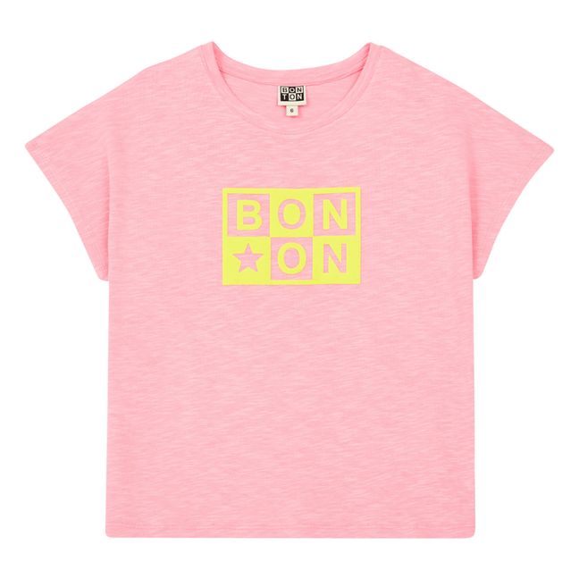 T-Shirt aus Bio-Baumwolle Logo  Rosa