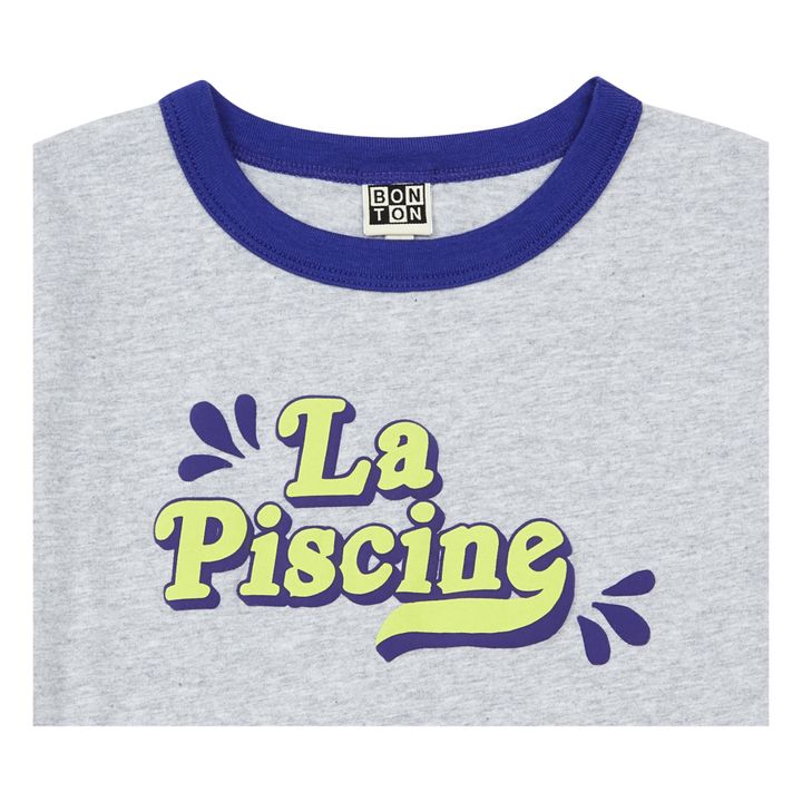 T-Shirt Coton Bio Piscine Gris chiné- Image produit n°1