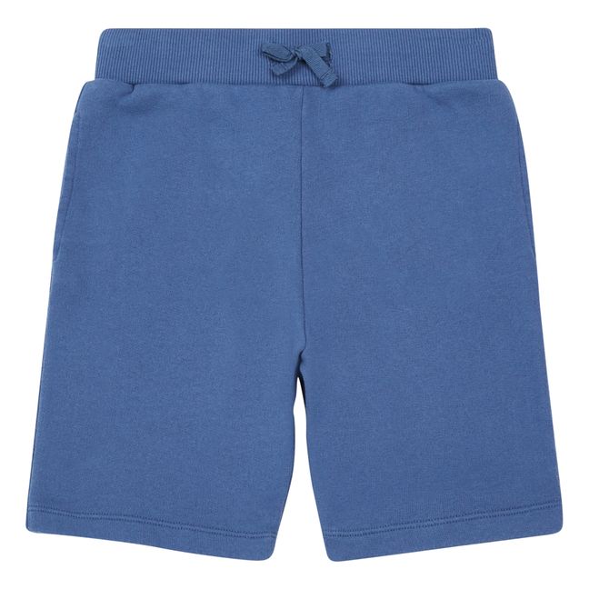 Shorts Bio-Fleece Wellen Blau