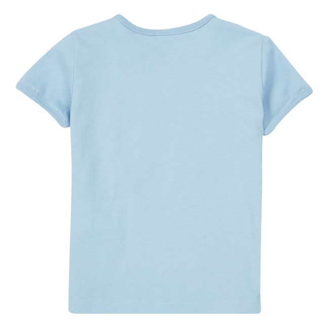 Organic Cotton Logo Baby T-shirt Blu