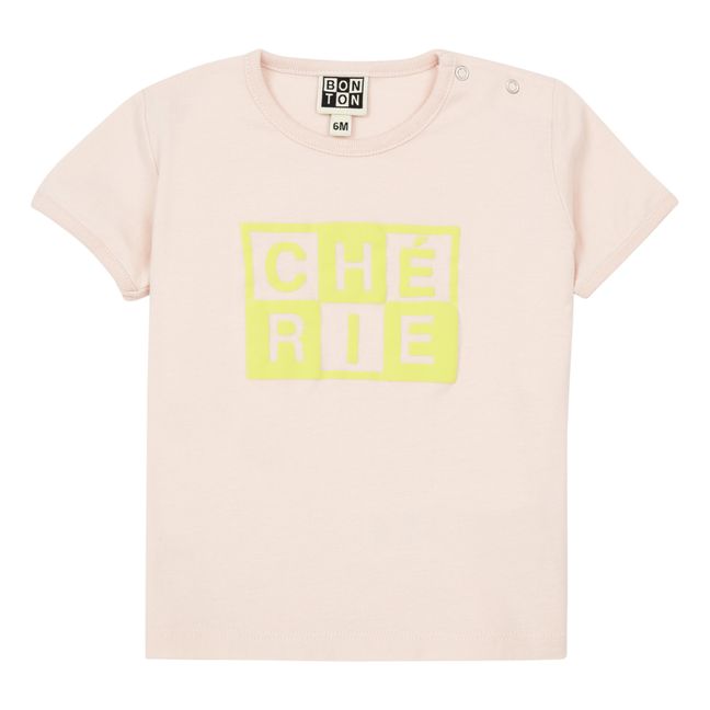T-Shirt Bio-Baumwolle Cherie  Blassrosa