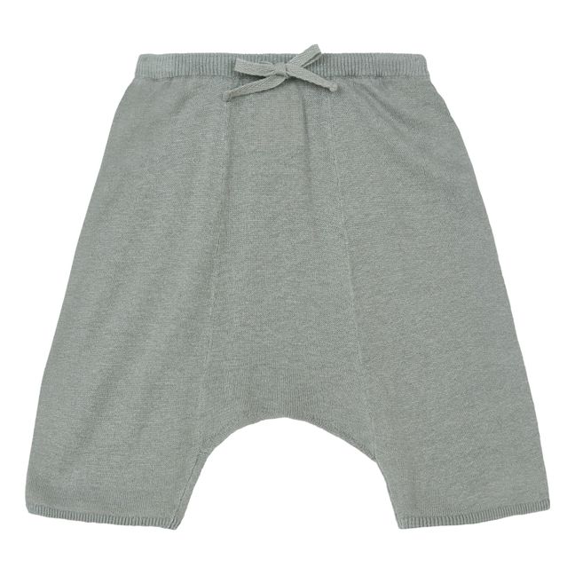 Rumex Linen and Cotton Knit Baby Trousers Grey