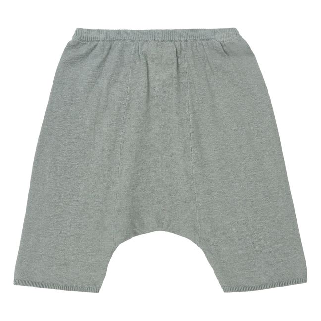 Rumex Linen and Cotton Knit Baby Trousers Grey