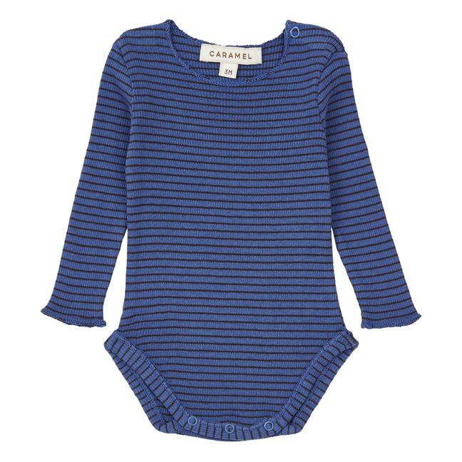 Syagrus Striped Baby Bodysuit Blue