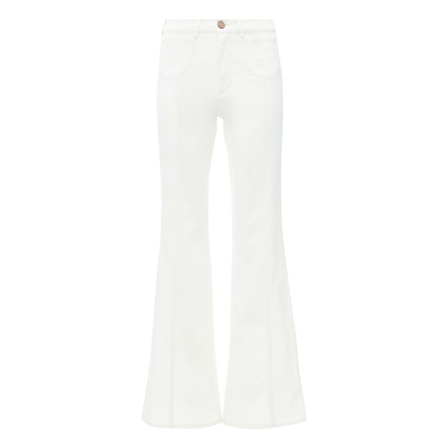 Jeans Schlaghose Weiß