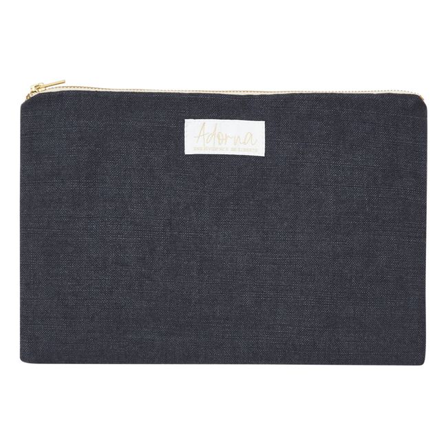 Pochette en lin | Bleu marine