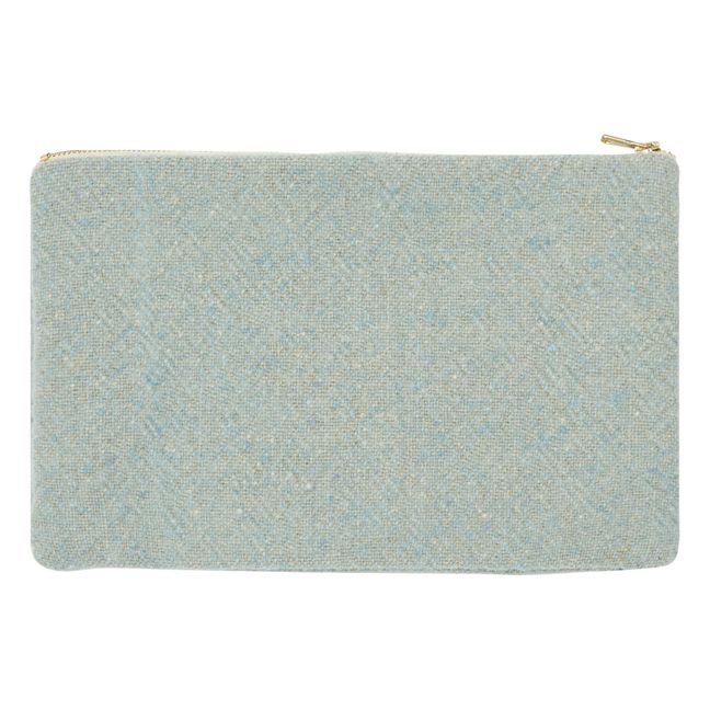 Wool and Linen Pouch | blu chiné