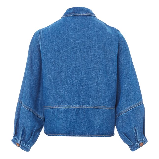 Camicia-giacca Leone in Denim soffice | Blu
