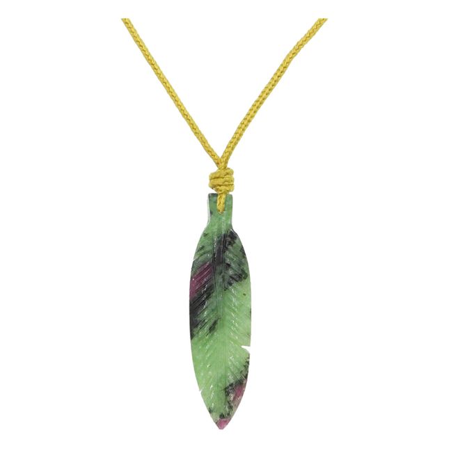 Ruby Feather Necklace - Kids’ Collection - Yellow