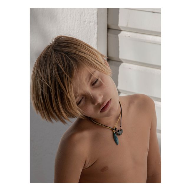 Ruby Feather Necklace - Kids’ Collection - Gelb