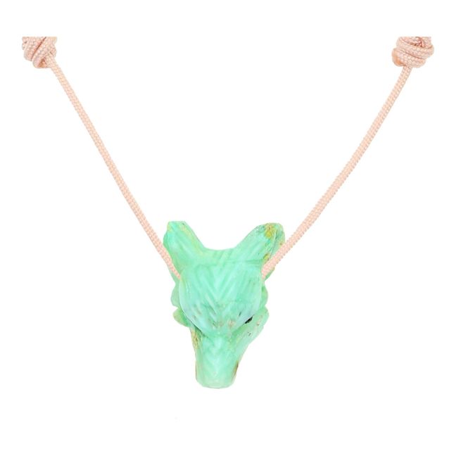 Chrysoprase Wolf Necklace - Kids’ Collection - Rosa