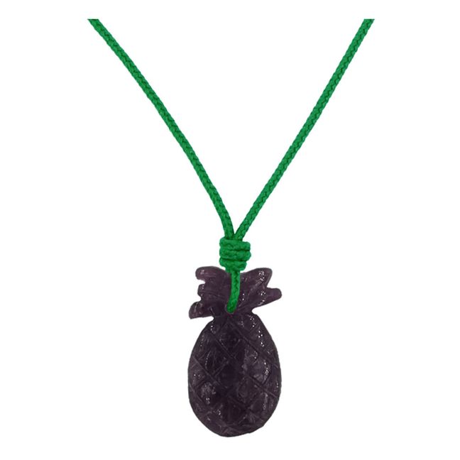 Pineapple Amthyste Halskette - Kinderkollektion  | Grün