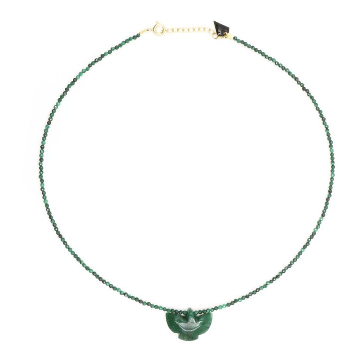 Faceted Malachite and Jade Condor Necklace - Women's Collection - Verde- Imagen del producto n°0