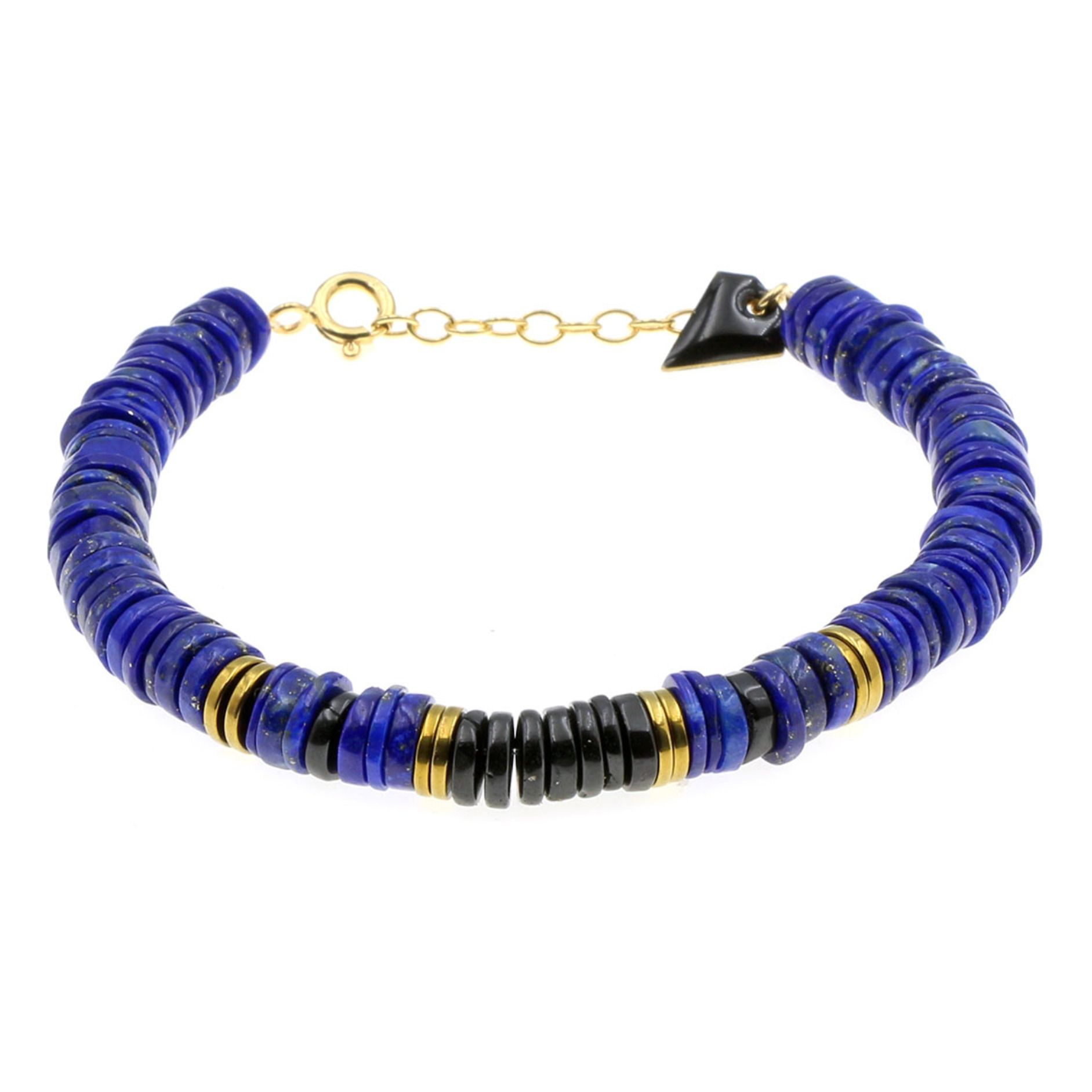 Puka Lapis-Lazuli and Onyx Bracelet - Women’s Collection - Azul- Imagen del producto n°0