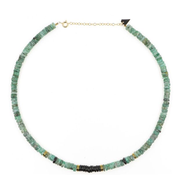 Puka Raw Emerald Necklace - Women’s Collection - Grün