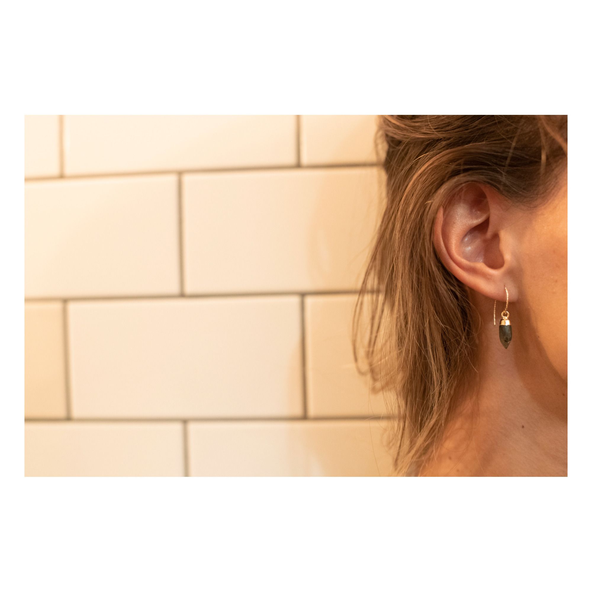 Rocher Roucas Labradorite Earring - Women’s Collection - Dorado- Imagen del producto n°1