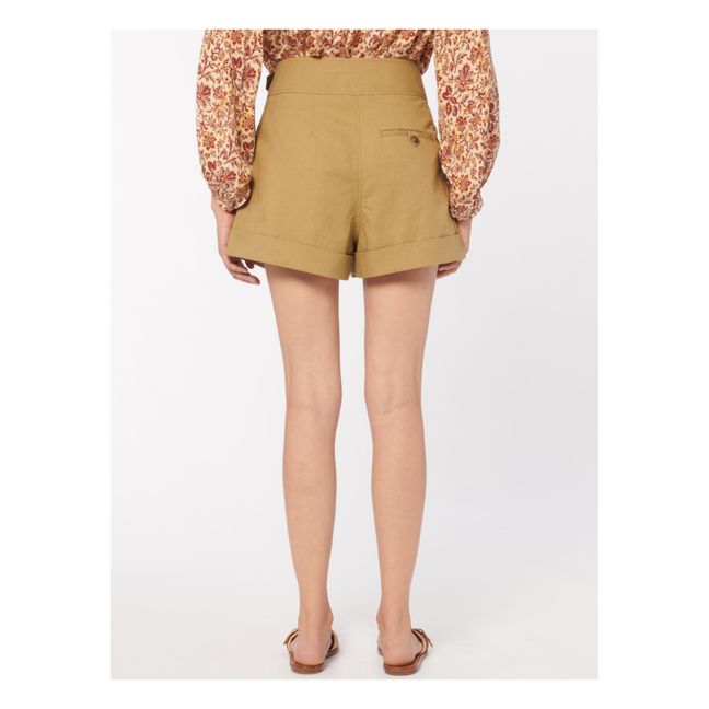Tobby Linen Shorts | Olive
