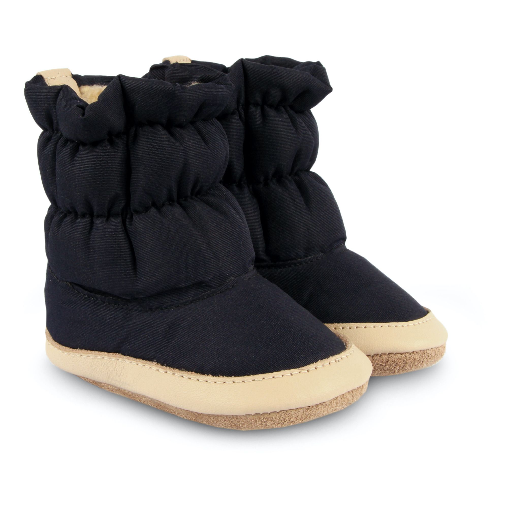 navy fur boots