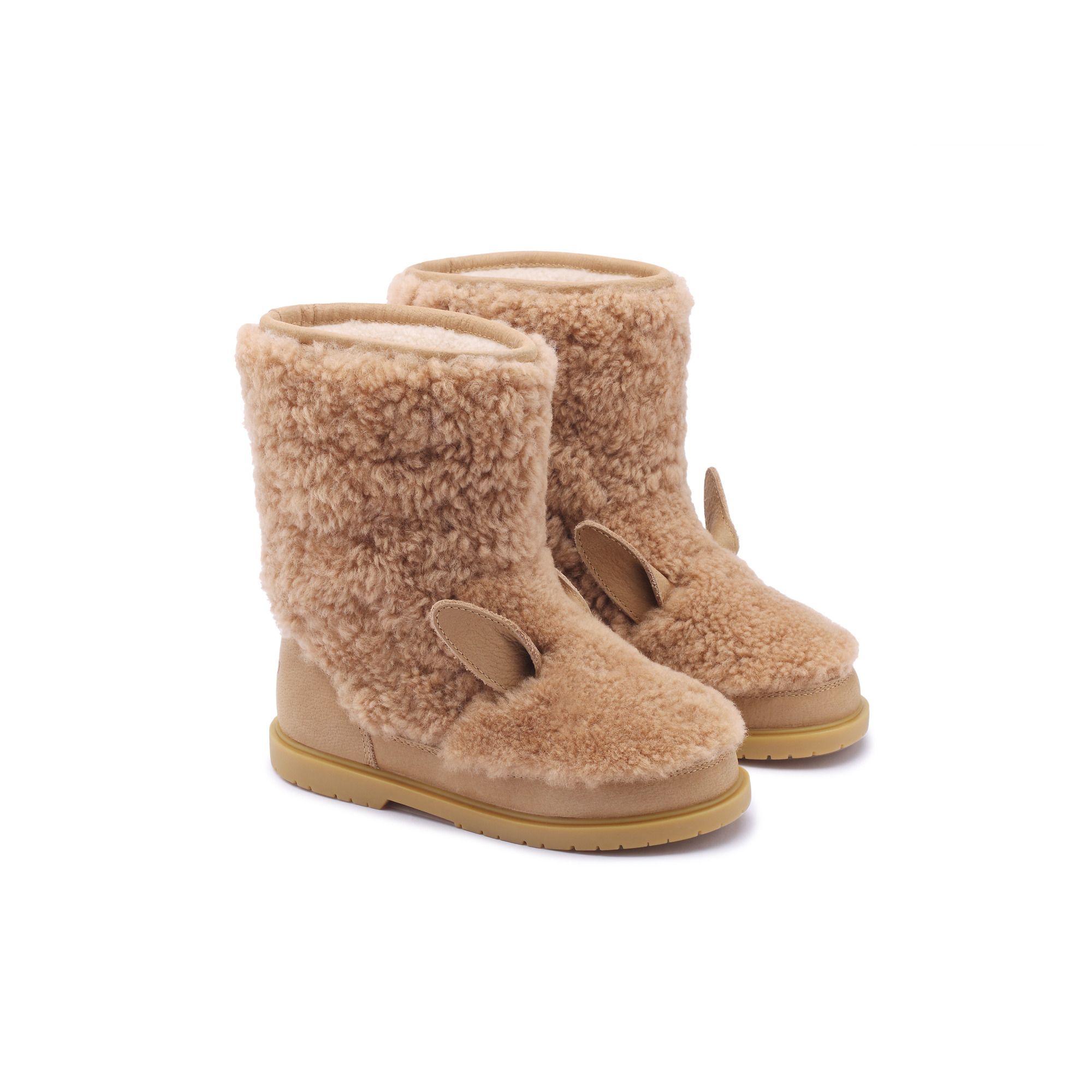 beige fur lined boots