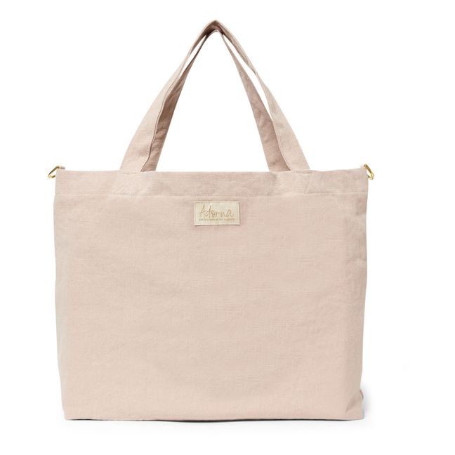 Linen Tote Bag Powder pink