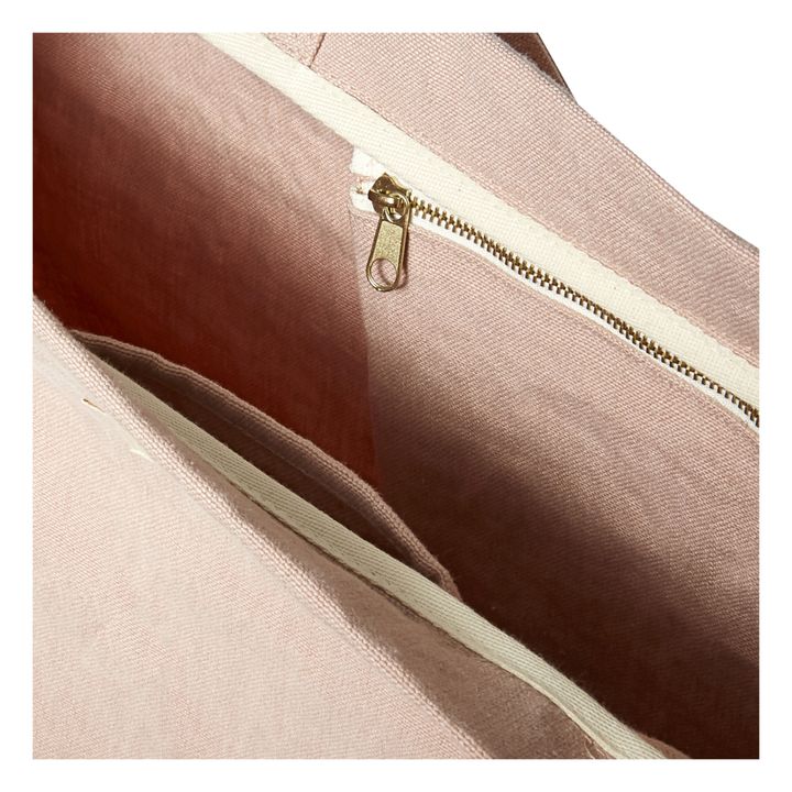 Bolso cabas de lino | Rosa Polvo- Imagen del producto n°6