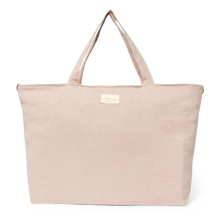 Linen Overnight Bag | Rosa incarnato- Immagine del prodotto n°0