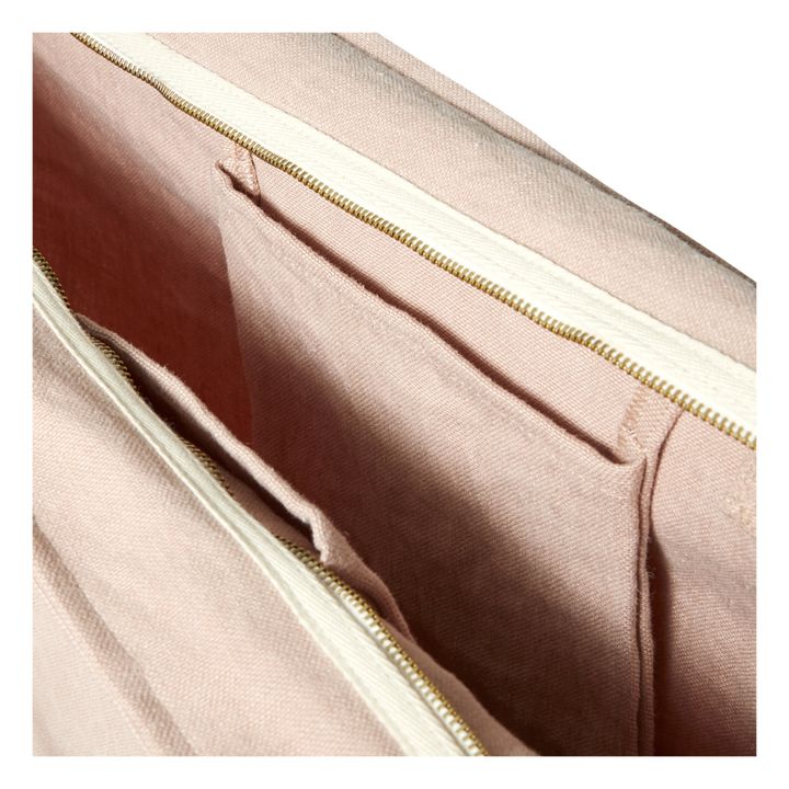 Bolsa para fin de semana de lino | Rosa Polvo- Imagen del producto n°6