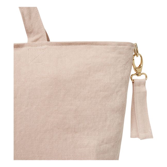 Linen Overnight Bag Powder pink