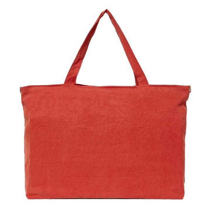 Sac week-end en lin | Coquelicot- Image produit n°2