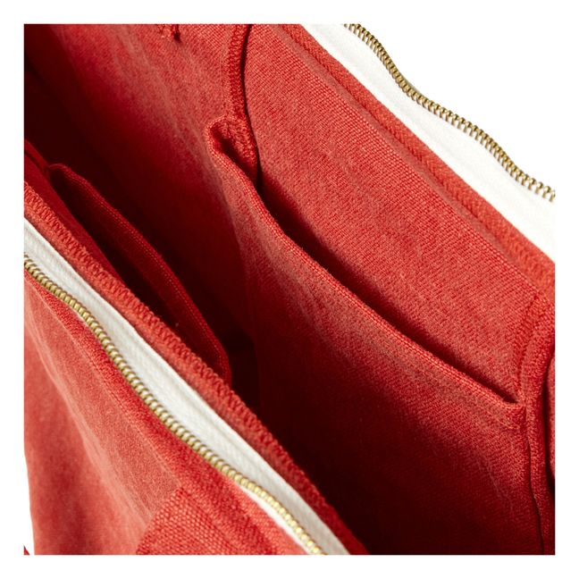 Linen Overnight Bag | Rosso papavero