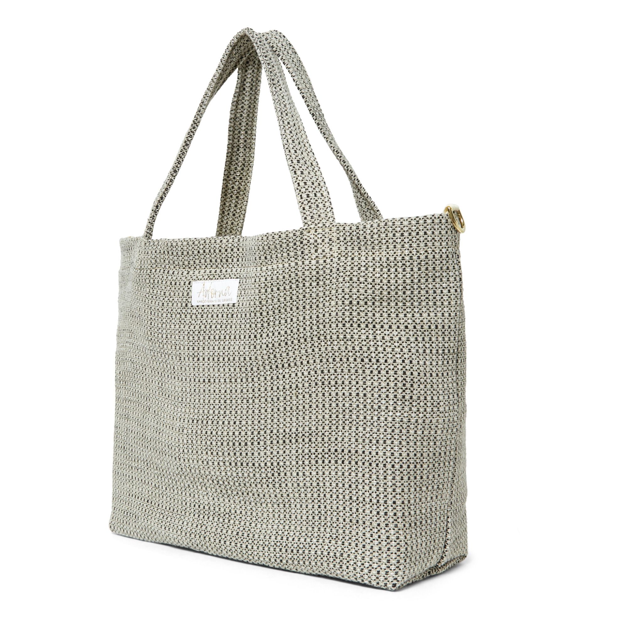 Linen Tote Bag Dark grey- Product image n°2