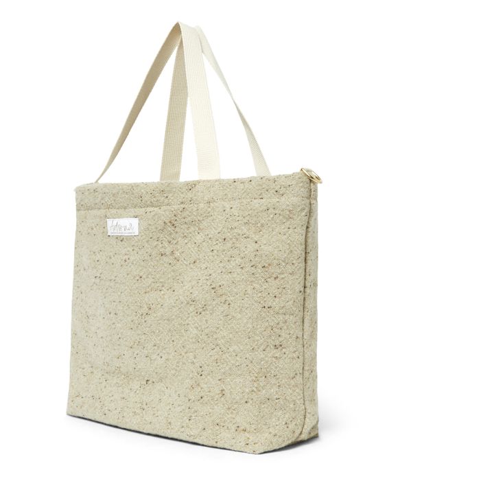 Wool and Linen Tote Bag | Heather beige- Product image n°2
