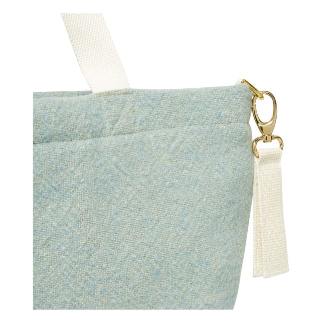 Wool and Linen Tote Bag | Marled blue