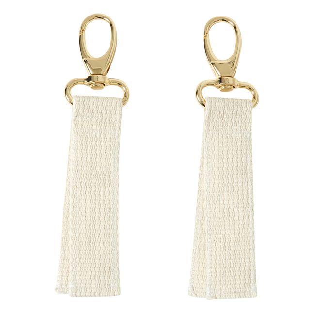 Attaches poussette pour cabas | Ecru