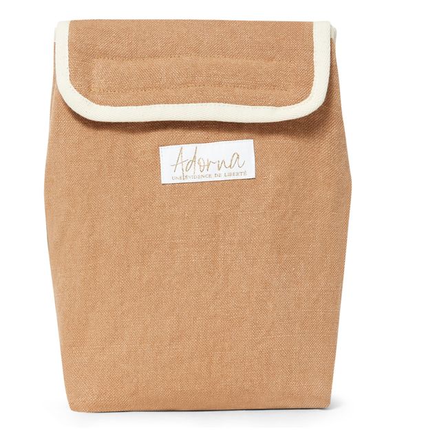 Linen Insulated Lunch Bag | Terracotta