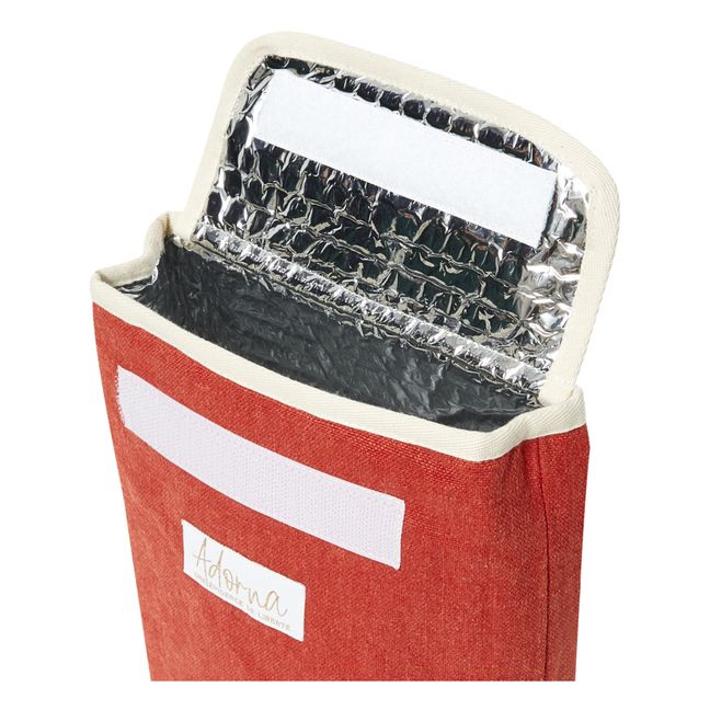 Lunch bag isotherme en lin | Coquelicot