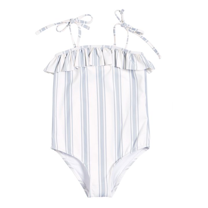 Striped Swimsuit Blue- Product image n°0