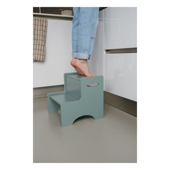 Escalón de madera | Verde oliva